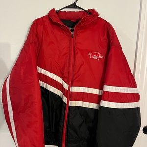 Jerzees Arkansas Red Puffer Jacket